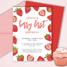 Fête d'anniversaire aux fraises Berry First pour f