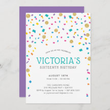 Fête d'anniversaire avec confettis colorés