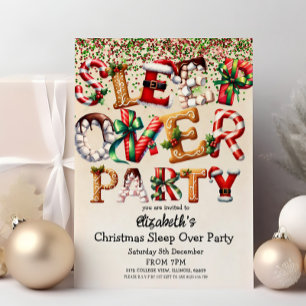 Invitation Fête d'anniversaire avec nuit de Noël 