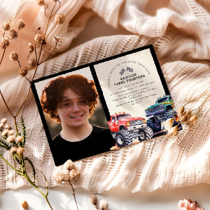 Invitation Fête d'anniversaire avec photos sur le thème des M