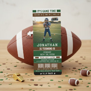 Invitation Fête d'anniversaire billet de saison de football S