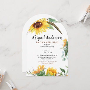 Invitation Fête d'anniversaire Boho Lights BBQ dans le jardin