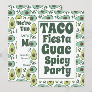 Invitation Fête d'anniversaire Bold Taco Party pour adulte