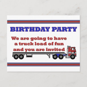 Invitation fête d'anniversaire cabover rouge grand