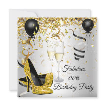 Fête d'anniversaire Champagne Talons hauts Or Arge