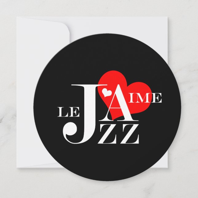Invitation Fête d'anniversaire chique de musique de jazz (Devant)
