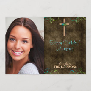 Invitation Fête d'anniversaire chrétienne Photo Je peux faire