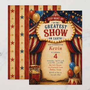 Invitation Fête d'anniversaire cirque