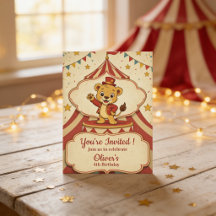 Fête d'anniversaire cirque vintage personnalisée