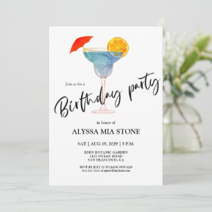 Invitation Fête d'anniversaire cocktail