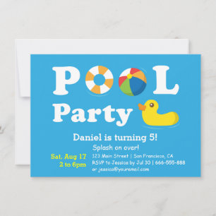 Invitation Fête d'anniversaire colorée avec éclaboussures d'e
