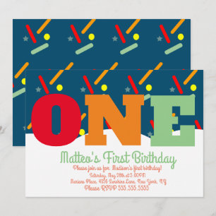 Invitation Fête d'anniversaire colorée avec paillettes arc-en