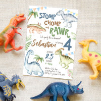 Fête d'anniversaire colorée de dinosaures