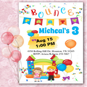 Invitation fête d'anniversaire colorée et amusante