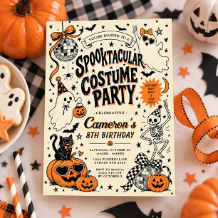 Invitation Fête d'anniversaire costumée Spooktacular Hallowee