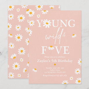 Invitation Fête D'Anniversaire Daisy Bohmian Young Wild Et Ci