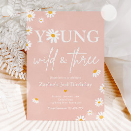 Invitation Fête D'Anniversaire Daisy Bohmian Young Wild Et Tr