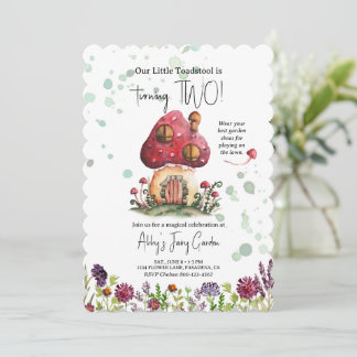 Invitation Fête d'anniversaire dans le jardin Enfant en bas â
