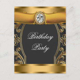 Invitation Fête d'anniversaire d'art déco