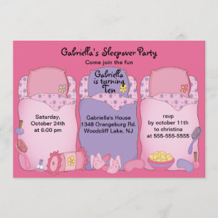 Invitation Fête d'anniversaire d'assoupissement