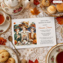 Fête d'anniversaire d'automne avec thé