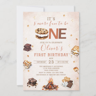 Invitation Fête d'anniversaire d'automne S'more aquarelle à a