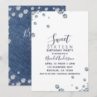 Fête d'anniversaire de 16 ans Jean Denim & Diamond