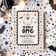 Fête d'anniversaire de 1 an garçon fantôme Hallowe