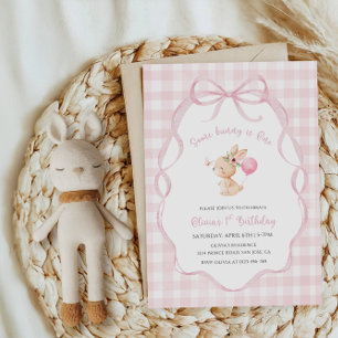 Invitation Fête d'anniversaire de 1 an pour une fille - Some