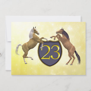 Invitation fête d'anniversaire de 23 ans élevant des chevaux
