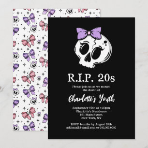 Invitation Fête d'anniversaire de 30 ans Coquette Aesthetic R