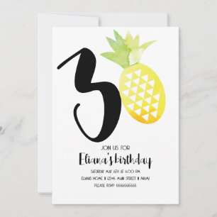Invitation Fête d'anniversaire de 30 ans Minimaliste Aloha Ha