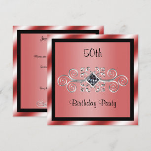 Invitation Fête d'anniversaire de 50 ans aux tourbillons d'ar