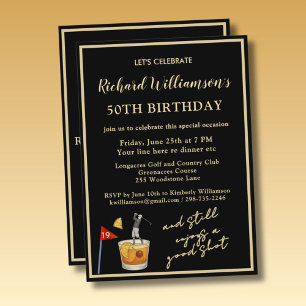 Invitation Fête d'anniversaire de 50 ans humoristique et mode