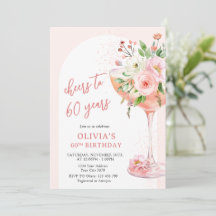 Fête d'anniversaire de 60 ans au champagne floral