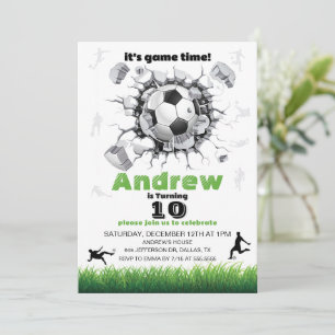 Invitation Fête d'anniversaire de ballon de football