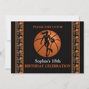 Invitation Fête d'anniversaire de basket-ball, Joueur de bask