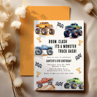 Fête d'anniversaire de camions monstres pour enfan
