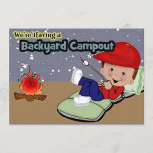 Invitation Fête d'anniversaire de camping