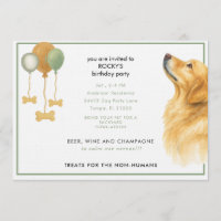 Fête d'anniversaire de chien à l'aquarelle