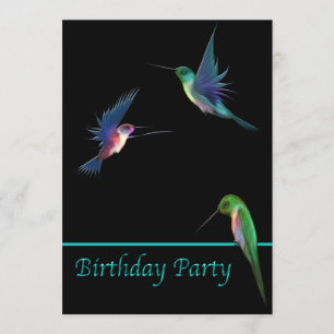Invitation Fête d'anniversaire de colibris