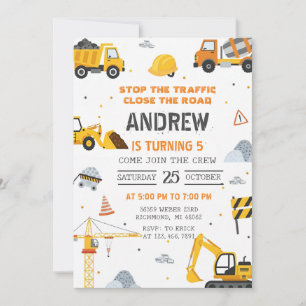 Invitation Fête d'anniversaire de construction moderne person