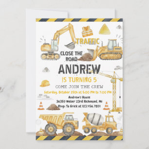 Invitation Fête d'anniversaire de construction moderne person