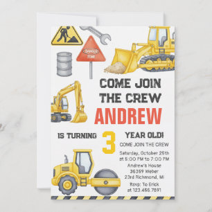 Invitation Fête d'anniversaire de construction moderne photo 
