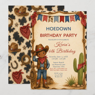 Invitation Fête d'anniversaire de cow-boy