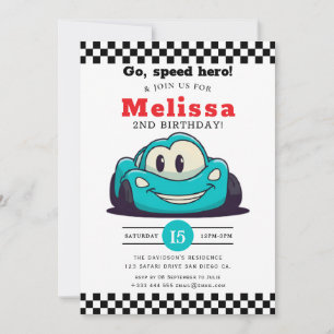 Invitation Fête d'anniversaire de deux ans pour un garçon de