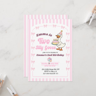 Invitation Fête d'anniversaire de deux ans pour une fille ave