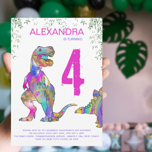 Invitation Fête d'anniversaire de Dinosaur