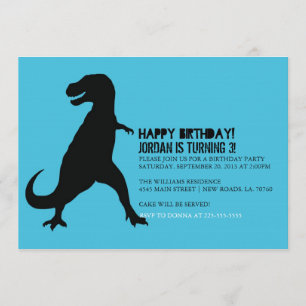 Invitation Fête d'anniversaire de dinosaure   T-Rex