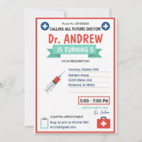 Fête d'anniversaire de docteur pour enfants en pré